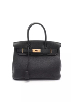 Hermes Pre-Loved Hermès birkin 30 Handbag Togo black gold hardware D stamp