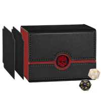 BR MTG Card Deck Box Trading Cards,Sideload Commander Deck Box Fits 120+ Sleeved,PU Card Storage Box for Magic YuGiOh PTCG Cards