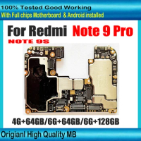 100% Original Unlocked Mainboard For Xiaomi Redmi Note 9 Pro Note9 Pro Note 9Pro Motherboard 6G+128GB Logic Board Full Chips