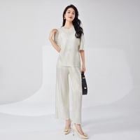Z3222 One Size (45-75kg) Summer WomenS Suit Wear Sequins Loose-Fitting Temperament Three-House Pants