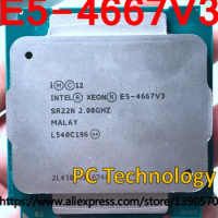 Original Intel Xeon cpu E5 V3 QS E5 4667V3 CPU 2.00GHz 40MB 16-Cores E5-4667V3 processor E5-4667 V3 free shipping E5 4667 v3