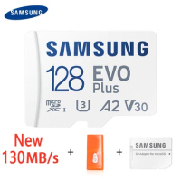 New Product SAMSUNG 64gb 128gb 256gb 512gb TF(MicroSD) EVO Plus 4K U3 V30 A2 Read 130MB/s high-speed console tablet MEMORY card