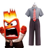 Halloween, phim “Inside Out 2”, trang phục hóa trang phong cách cá tính (Angry), cosplay cho trẻ em,