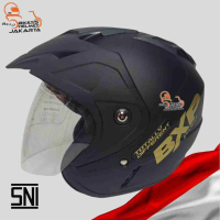 Terbaru/Terlaris Godzilla Helm BXP Solid Black Doff Half Face Murah Single Visor