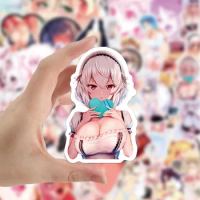 10/30/50Pcs Anime Hentai Sexy Girl Waifu Stickers Decals for Luggage Laptop Phone Motorcycle Car Sticker Waterproof Girls Toys