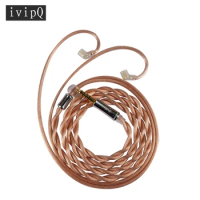 ivipQ 2 Core 5N LITZ Silver-Plated Coaxial Wire MMCX/2PIN/QDC Earphone Audio Cable ,For SE535 UE900S XBA-A3 KZ AS10/ZS10/ZST/ZS5