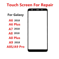 A750 Outer Screen For Samsung Galaxy A6 A7 2018 A8 Plus A9 Pro A8S A9S Touch Panel LCD Display Front Glass Repair Replace Parts
