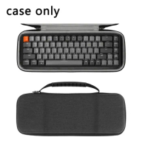 Geekria 65% Keyboard Case for Keychron k6,Hard EVA Waterproof Carrying Bag Compact Mechanical Gaming Portable Keyboard (Black)