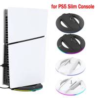 ABS Vertical Stand Non-Slip Base Stand for Playstation 5 Slim Console Display Stand Base for PS5 Slim Console Disc and Digital