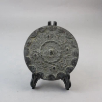 Fine antique bronze mirror with pattern of Han Dynasty