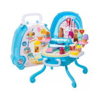 MAINAN Anak balita Koper Es Krim bbq biru besar todller perempuan fun game