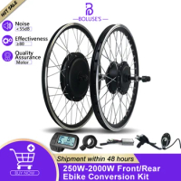 Electric Bicycle Conversion Kit 250W-2000W Front/Rear Wheel Hub Motor Kit 16-29Inch700C Electric Bike Kit