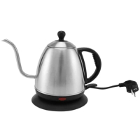 Retail Eu Plug,Hand-Washed Coffee Pot Set Kettle Electric Coffee Pot Barista Special Drip-Type Fine Mouth Pot 1L Long Mouth Pot