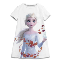 Disney Frozen Anna Elsa Princess Dress For Girl Birthday Party Dresses Vestidos Kids Christmas Cosplay Snow Queen Costume Tops