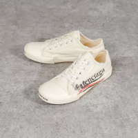 BALENCIAGA Sepatu BALENCIAGA PARIS GRAFFITI SPRAY BLACK CREAM LOW SNEAKER 100% ORIGINAL