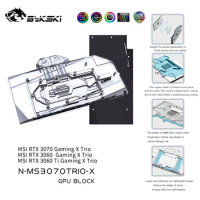 Bykski GPU Bolck For MSI RTX3070/3060Ti/3060 GAMING X TRIO, Video Card Water Cooling / Full Cover Radiator , N-MS3070TRIO-X