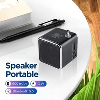 NBY Speaker Bluetooth Portable Mini MP3 Player FM Radio AUX LED 3W - TD-V26 Hitam