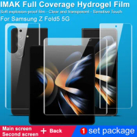 imak Oleophobic Hydrogel Film For Samsung Galaxy Z Fold5 Fold 5 Rear Back Screen Soft Guard Protective Clear