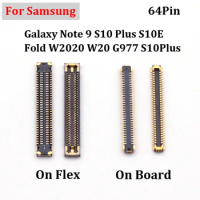 2Pcs Lcd Display Screen Flex FPC Connector Plug Board For Samsung Galaxy Note 9 S10 Plus S10E Fold W2020 W20 G977 S10Plus 64Pin