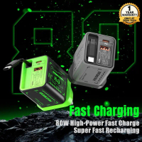 ( New ) Maxwear YS-U5 80W Fast Charger Built- in Retractable Type-C Cable USB Type-C Charging Port F