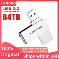 Lenovo 2TB โลหะ USB Flash Drive อินเทอร์เฟซ USB3.0ความจุจริง64TB 8TB 4TB ไดรฟ์ปากกาความเร็วสูง Pendrive กันน้ำ Usb Stick