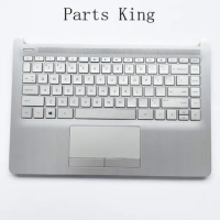 New Palmrest Upper Case Keyboard Bezel Cover touchpad For HP 14-DK 14S-DP 14S-DF 14S-CR 14S-CF L48648-001 L48647-001