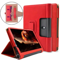 20PCS/Lot Luxury Handstrap Cover For Lenovo Yoga Tab5 Smart Tab YT-X705 Tablets Flip Stand PU Case