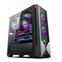 ATX PC Case with Cooling Fans Computer Cabinet E-ATX Desktop Case PC Enclosure