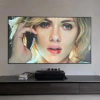 120" UST ALR Video Projector Screen With Frame Grey Crystal Ambient Light Rejecting Projection Screen for Laser UST Projector