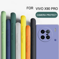 For Vivo X90 Pro Shockproof Square Liquid Silicon TPU Phone Case Vivo X90 X90 Pro+/Vivo X80 Pro+/Vivo X70 Pro+/Vivo X60 Pro 5G