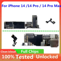 SIM ESIM For iPhone 14 14 Pro Max Motherboard Clean iCloud Support Update Mainboard For iPhone 14 Pro Logic Board Plate Face ID