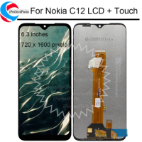 6.3" IPS For Nokia C12 LCD Display Touch Panel Glass Screen Digitizer Assembly Replacement For Nokia