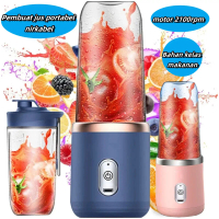 【Stok Tersedia】Blender buah portabel multifungsi Pembuat jus mini dengan 6 bilah Blender jus buah US