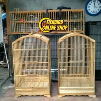 KANDANG BURUNG KOTAK JATI MENTAHAN