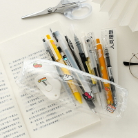 日系簡約透明PVC軟筆袋 鉛筆盒 鉛筆袋 文具袋 開學季【BlueCat】【JC4409】