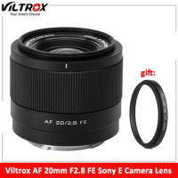 VILTROX 20mm F2.8 Auto Focus Sony E Lens Full Frame Large Aperture Ultra Wide Angle Lens for Sony E Mount ZV-E10 ZV-E1 A7R FX30