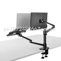 laptop monitor dual arm mount desktop adjustable lcd desk mount 11to 17inch monitor &amp; laptop stand