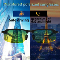 Photochromic Sunglasses Men Women Polarized Chameleon Glasses Driving Goggles Anti-glare Sunglasses Driving Car