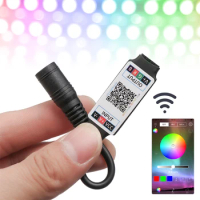 New Useful DC 5-24V 6A Mini LED Light Strip Bluetooth RGB Controller Female Plug to 4Pin Connector Adapter For 5050 3528 Strip