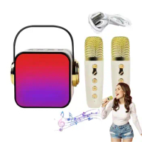 Karaoke Wireless Speaker Portable Wireless Singing Speaker &amp; Karaoke Player Wireless Microphones With Party Lights Portable