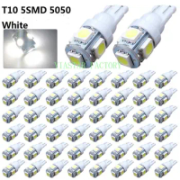 Wholesale 1000 Pcs/Lot T10 5 Led T10 5050 led 12V W5W 194 168 Reading Door Luggage Compartment Car Light Auto LED Bulbs