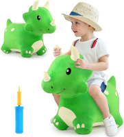 LZD iPlay iLearn Bouncy Pals Dinosaur Hopper Toy 2 Year Old Boy Toddler Plush Bounce Animals Ride on