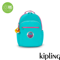 『首爾包』Kipling (網路獨家款) 孔雀青綠機能手提後背包-SEOUL