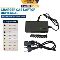 Power Adaptor Charger Universal DC 12V/15V/16V/18V/19V/20V/24V 4-5A 96W untuk Laptop ASUS ACER DELL