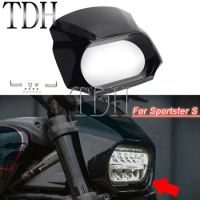 Motorcycle Light Black Front Headlight Fairing Cover For Harley Sportster S 1250 RH1250 2021 2022 RH1250S Headlamp Cowl Fairing