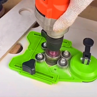 htfrnpo Opening Locator Adjustable 4-83mm Drill Bit Hole Saw Guide Jig Fixture Construction Tools fo