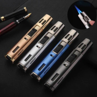 Honest Torch Lighters Double Jet Flame Butane Refillable Lighters Windproof for Cigar Smoking Outdoor Camping Kitchen Lighters