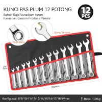 Kunci Ring Set 14pcs 8-24mm - Kunci Ring Kombinasi, Alat Mekanik, Solusi Perbaikan Motor & Mobil, Pe