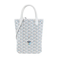 【GOYARD 高雅德】Poitiers Claire-Voie 限定款手提/斜背兩用包(迷你/白藍)