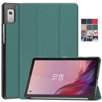 For Lenovo Tab M9 Case TB-310FU 9 inch 2023 PU Leather Tri-Folding Stand Magnetic Flip Stand Cover for Lenovo Tab M9 Tablet Case